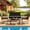Black, variant on Patio Furniture Set, Lofka 4 Pieces Outdoor Conversation Set with Rattan Chairs & Loveseat, Removable Cushions for Garden Backyard, Gray
