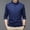 Navy, variant on Men's Polo Shirts Long Sleeve Button Tees Shirts Slim Fit Blue T Shirt Men