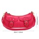 thumbnail image 3 of Bolso de mano para mujer, bolso de viaje femenino sencillo de PU de gran capacidad (rojo rosa), 3 of 7