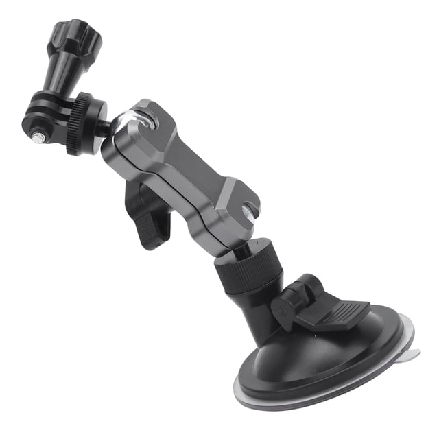 Soporte De Ventosa Para Automóvil, Soporte De Ventosa Cabezal De Bola Doble Giratorio De 360 ° Proceso De Coloración Anodizado Cómodo Para La Cámara De La Serie ANGGREK IG2214