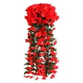 thumbnail image 1 of Flores artificiales colgantes, 2,7 pies de rosa para decoración del hogar, habitación, jardín, boda, interior y exterior (rojo), 1 of 5