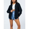 thumbnail image 3 of ZAXARRA Women Button Down Shirts Solid Color Turn-Down Collar Long Sleeve Blouses Spring Fall Casual Loose Tops, 3 of 6