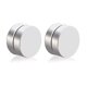 thumbnail image 3 of 12mm 1 par de pendientes magnéticos góticos de acero inoxidable, pendientes redondos, plata, oro, negro, Unisex, 3 of 3