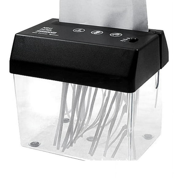 Portable Electric Paper Shredder USB Battery Operated Shredder Documents Paper Cutting Tool Office,1 x Electric Paper Shredder,Black
