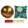 thumbnail image 2 of IBA Indianbeautifulart Tibetan Singing Bowl Musical Instrument For Meditation W/ Stick & Cushion Handcrafted In Nepal Bowl For Relaxation, Yoga & Spiritual Healing, 2 of 7