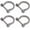 Gunmetal, variant on Gold 3/4" D-Rings with Screw Shackle (4pcs) – Horseshoe Dee Ring for Purse Strap, Key Holder & DIY Leather Craft