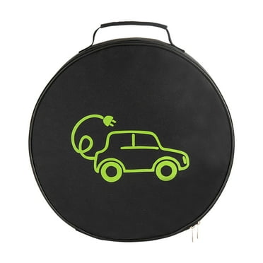 EV Charger Cord Bag, Waterproof Round EV Charging Cords Organizer Carrier, Cable Storage Accessories for Extension Cables, EV Charging Cords, EV Charger
