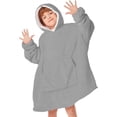 thumbnail image 1 of Sudadera Cobija Bluelander para Niño o Niña, Unisex, Capucha con Borrega y Mangas, Gris, 1 of 5