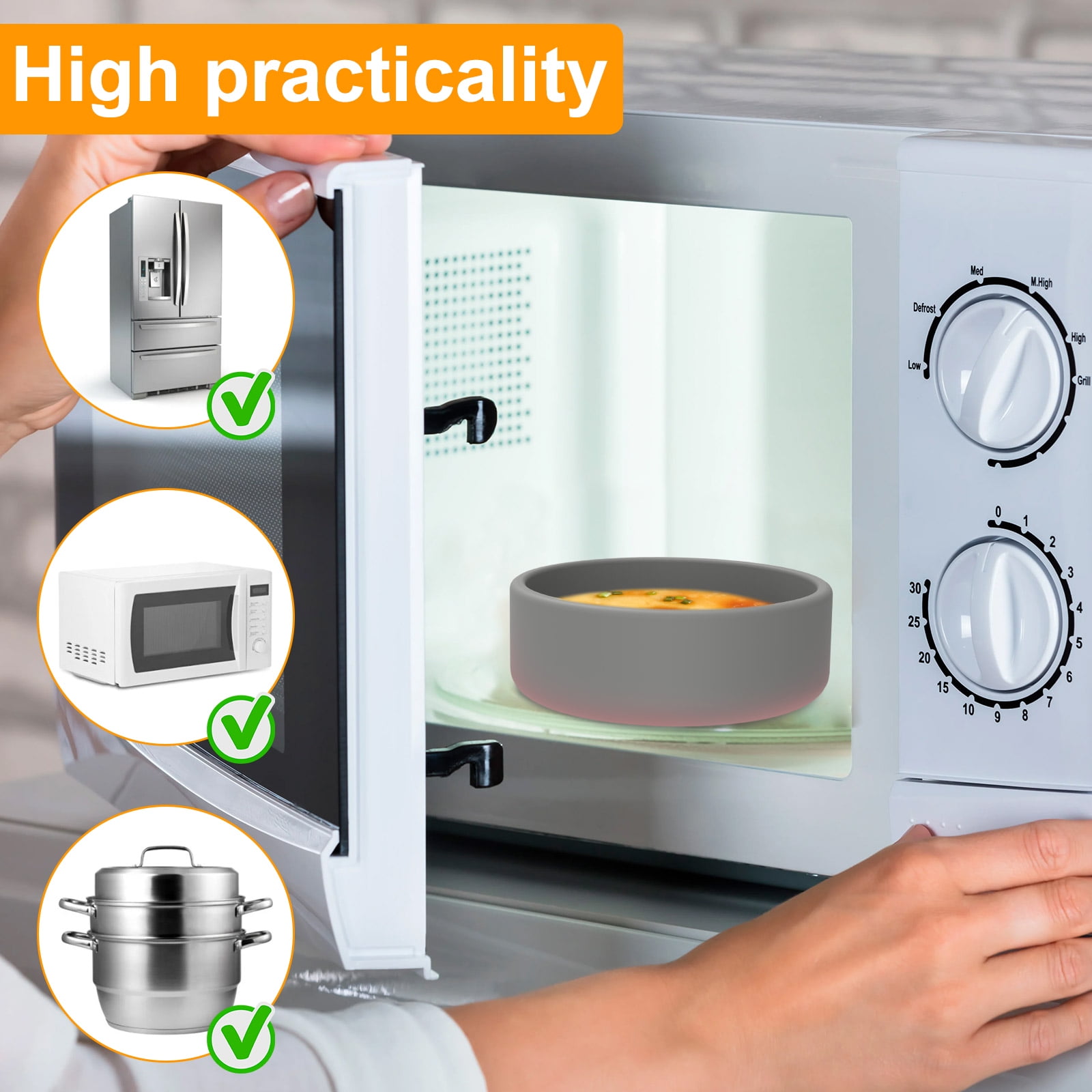Tcwhniev 6Pcs Silicone Air Fryer Egg Mold,Air Fryer Muffin Pan Easy to Release Egg Poaching Cup Evenly Heated Muffin Mold Heat Resistant Silicone Egg Bite Molds for Home