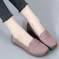 thumbnail image 6 of Miluxas Women's Casual Soft Leather Flats Shoes Comfortable Penny Loafers Slip-Ons Softsole Driving Walking Moccasins Boat Shoes Pink 8.5(41), 6 of 9