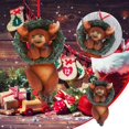 thumbnail image 1 of Animal PEQUEÑO de Navidad, decoración colgante de animales decorativos para árbol de Navidad, decoración para el hogar, oficina y habitación con cuerda, 1 of 3