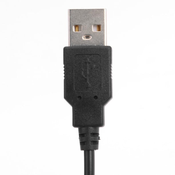 Cable de alimentación USB 2 pines USB 2.0 Extensión de cable macho DIY con interruptor (Negro)