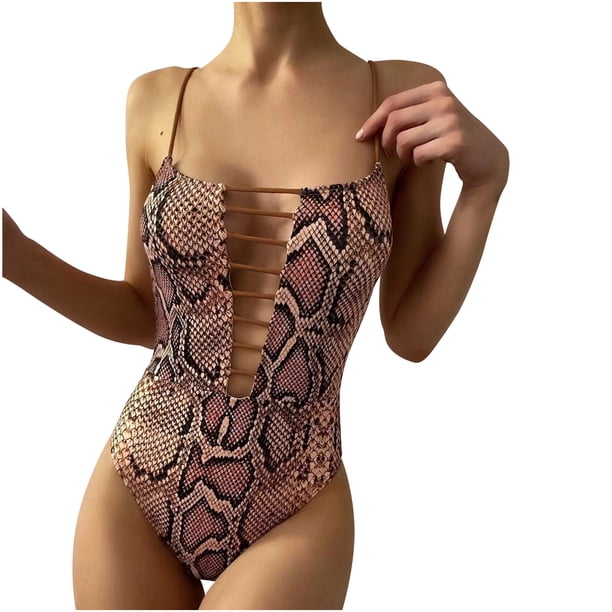 SOOMLON One Piece Swimsuit For Women Bathing Suit Y2k Bikini Floral 