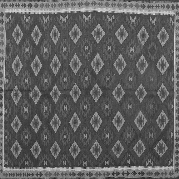Ahgly Company Indoor Square Oriental Gray Traditional Area Rugs, 3' Square