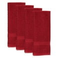 thumbnail image 4 of Contemporary Home Living Set of 4 Solid Barn Red Waffle Terry Dish Towel, 26", 4 of 6