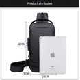 thumbnail image 2 of Mochila Cruzada Antirrobo Impermeable Resistente A Rayones Para Hombre Con Puerto Usb Xtellar negro, 2 of 3