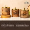 thumbnail image 6 of Dudki Mango Wood Canister Sets Airtight with Lids Storage Container for Coffee Tea Sugar Kitchen Counter Top, Set of 3, 6 of 6