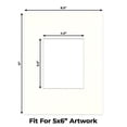 thumbnail image 2 of Antique White Picture Frame Mat for 8.5x11 Frames - Fits 5x6 Photos - 25 Mats, 2 of 7