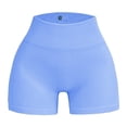thumbnail image 3 of Tsesme High Waisted Yoga Shorts for Women Elastic Slim Fits Butt Lifting Shorts Legging Comfy Seamless Sport Shorts ,Light Blue,S, 3 of 8
