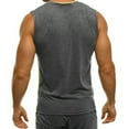 thumbnail image 7 of WAVSUF Summer Sports Sleeveles Vest for Mens Solid Color Quick Dry Tank Tops Tight Pullover Dark Gray Size L, 7 of 7