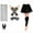 Black, variant on 70s 80s Fancy Dress Costumes Accessories Set ,6 in 1 Adult Fancy Tutu Skirt Set for Cosplay Party Theme Party