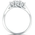 thumbnail image 3 of Pompeii 1ct Three Stone Princess Cut Diamond Ring 14K White Gold (H/I,I1), 3 of 4