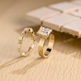thumbnail image 2 of Hitanshu Jewels Radiant Cut Cubic Zirconia 14K Yellow Gold Plated Wedding Set Ring For His & Her, 2 of 6