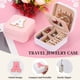 thumbnail image 4 of Estuche de Joyería de Viaje Uxcell, Caja de Joyería Inicial Pequeño Organizador de Viaje con Espejo para Mujeres Anillos Pendientes Collares Pulsera K, 4 of 7