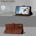 thumbnail image 4 of Compatible for Moto G 5G 2022 Case Wallet,[Kickstand][Wrist Strap][Card Holder Slots] TPU Interior Protective for Moto G 5G 2022 Phone Case,PU Leather Flip Cases Cover for Moto G 5G (2022) (Brown), 4 of 14