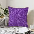 thumbnail image 6 of Kll Glitter Purple Decorative Throw Pillow Covers Velvet Soft For Couch Sofa Bedroom Living Room Outdoor -20"X20", 6 of 8