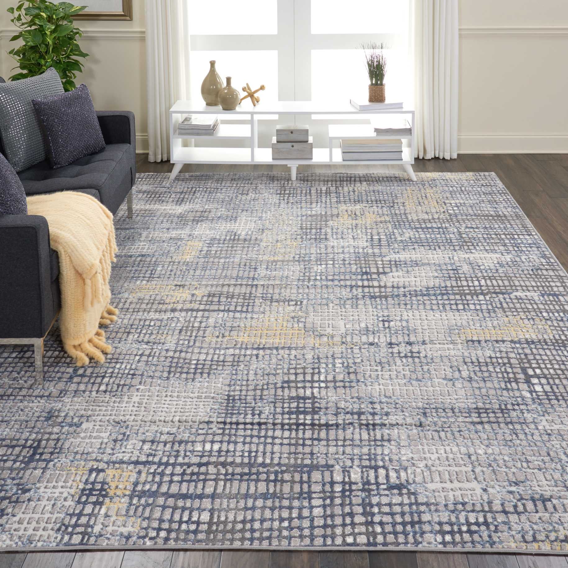 Nourison Urban Decor Rustic Abstract Grey/Ivory Area Rug