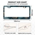 thumbnail image 2 of Aluminum License Plate Frame 2 Pack Car Exterior Accessory Car Tag Holder for Front Rear Plates Cars Decor Snowflake and Feather Pattern, 2 of 7