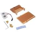 thumbnail image 1 of Caja de refrigeración de aleación de aluminio, carcasa de disipación de calor con ventilador para modelo Raspberry Pi 4 B, 1 of 8