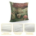 thumbnail image 4 of Qinduosi Family Little Mushroom Throw Pillow Covers Square Home Decorative Cushion Pillowcase  White, 4 of 5