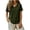 #0161-Army Green, variant on Women's Casual Tops V Neck Short Sleeve Cutout Shoulder Curved Hem Tops Summer Loose Fit Comfy Tunics Gift