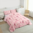 thumbnail image 3 of Homewish Kawaii Pink Axolotl 3 Pieces Queen Comforter Set for Kids Children,Dreamy Princess Ultra Soft Bedding Sets,Cartoon Flower Animal Bedding Comforter Set,Ultra Soft Home Decor,Reversible, 3 of 8