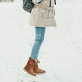 thumbnail image 4 of Women's Vintage PU Leather Snow Boots, Waterproof Warm Lining Mid-Calf Boots for Winter, Comfortable Retro Style Boots for Women, 4 of 7