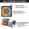 thumbnail image 7 of Colorful Rainbow Tie Dye Spiral Pattern Kitchen Oven Mitt and Pot Holder Sets 4 Pcs for Baking, Cooking and Grilling, Heat Resistant Up To 392 °F, 7 of 7