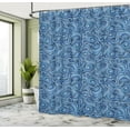 thumbnail image 5 of Ambesonne East Shower Curtain, Zentangle Exotic, 69"Wx84"L, Pale Blue Navy Blue, 5 of 5
