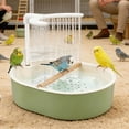 thumbnail image 2 of Automatic Bird Bath USB Powered, Green, Rain Simulation Shower for Cage, Parakeet Parrot Finch Cockatiel Lovebird Bathing Station, 2 of 6