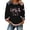 505_Black, variant on Women's Long Sleeve T-shirt Ladies' 250Th Anniversary Freedom Print Loose Fit Round Neck Long Sleeve T Shirt Women's Long sleeve T-shirt L