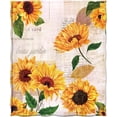 thumbnail image 2 of Sunflower Blanket Floral Print Throw Blankets Home Decor Warm Lightweight for Chair Sofa Couch Girl Adult Women Gift for Birthday Christmas 60"x80", 2 of 6