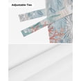 thumbnail image 7 of Tie Up Valance Curtain for Kitchen, Ocean Coral Shell Conch Starfish Rod Pocket Short Curtains Adjustable Tie-Up Shade Valances, Retro Blue Wood Grain Window Treatment for Bathroom Living Room Bedroom, 7 of 7