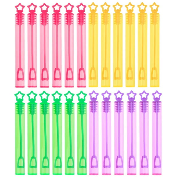 72 Piezas Tarro Burbujas Jabón para Juguete Burbujas para Bodas Cumpleaños Fiestas Al Aire Libre Accesorios Boda 24 Piezas Colores Mezclados ((6*rosa Rojo+6*amarillo+6*verde+6*púrpura))