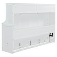 thumbnail image 5 of Mintazer Full Wall Murphy Bed with Desk & Hydraulic Lift, Multifunctional Foldable Bed for Small Spaces Apartments, White, 5 of 14
