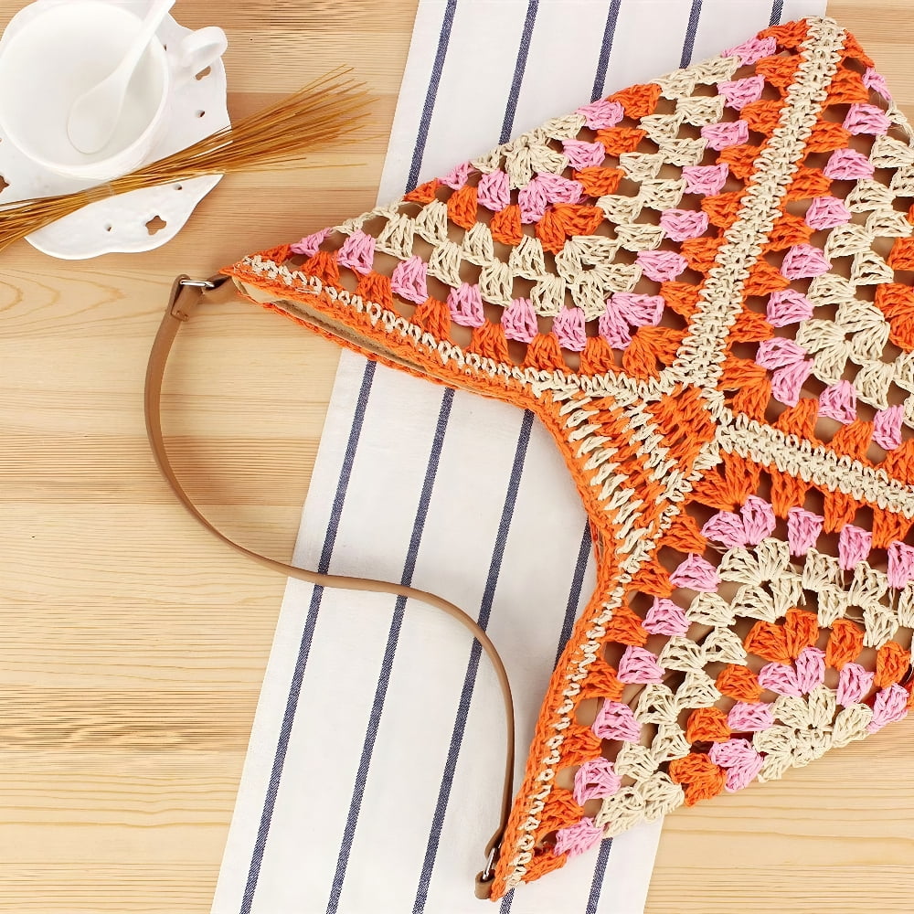 Straw Hobo Bags for Women Vintage Shoulder Bag Everything Tote Bag Designer Beach Bag Holiday Work Everyday Summer