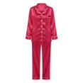 thumbnail image 5 of BLOCLOALO 2 Piece Lounge Set Womens Pajama Sets Pajamas for Women Set Sleepwear Soft Lightweight Comfy Long Pants Loungewear Long Sleeve Shirts Button Down Shirts Womens Lounge Outfit Watermelon Red M, 5 of 5