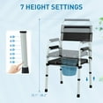 thumbnail image 6 of HOMCOM Bedside Commode Chair for Seniors, Adults, Handicap, Raised Toilet Seat with Arm, Adjustable Height, 331 lbs, Black, 6 of 10
