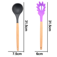 thumbnail image 2 of Juego de utensilios de cocina de silicona de 2 piezas - Juegos de herramientas y utensilios de cocina de regalo de cocina Silicona de madera, 2 of 5