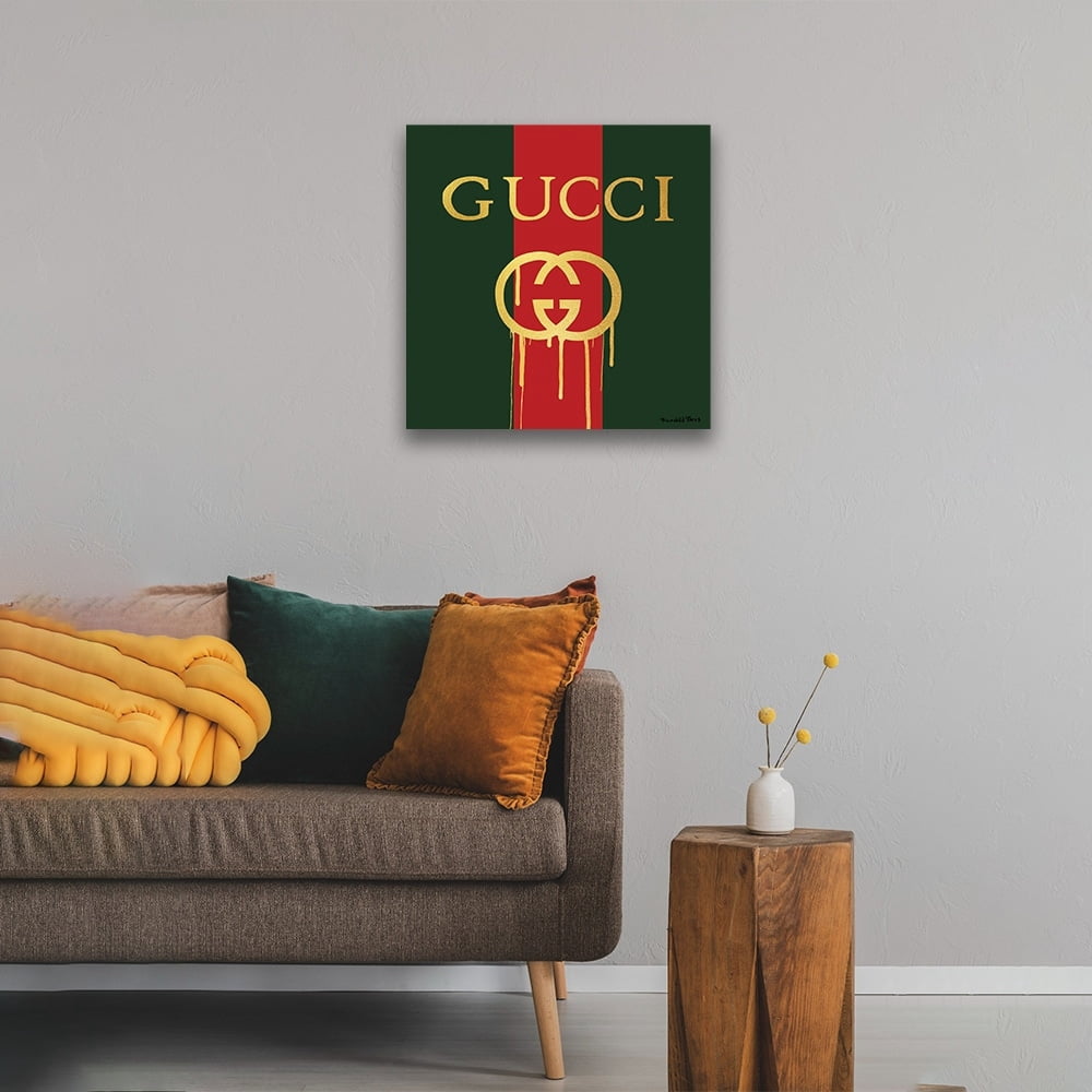 BOLD DRIPPING FASHION BRAND LOGO - 14"x14" Canvas Artwork 30 x 30